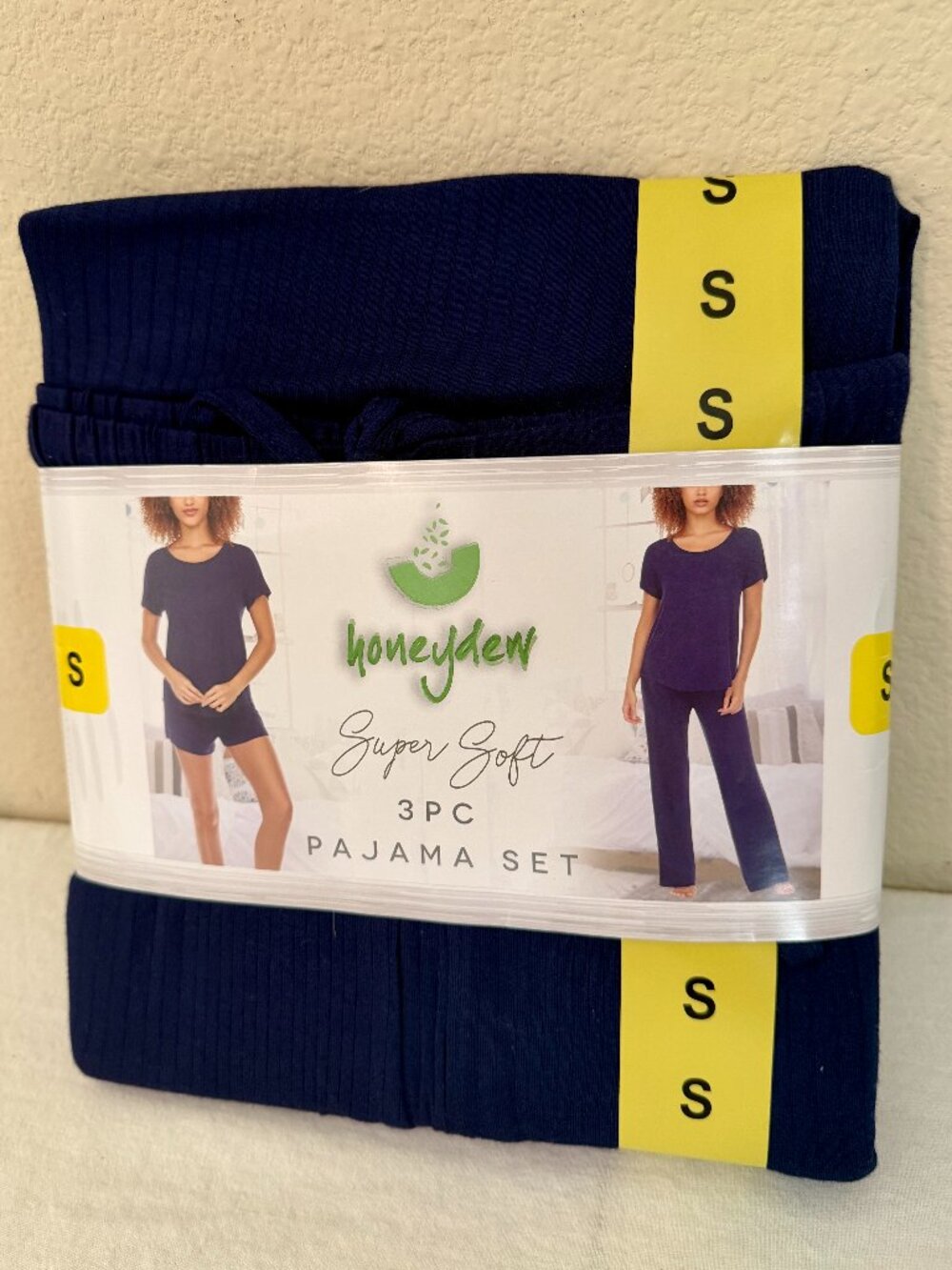 Honeydew Women's Super Soft 3 Piece Pajama Lounge Set Size S North Star Blue NEW
